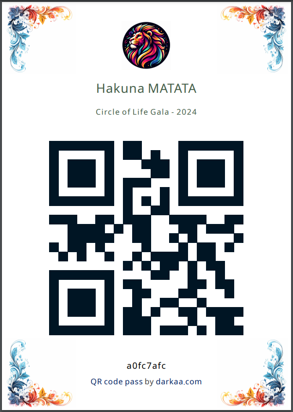 sample QR code ticket for attendance