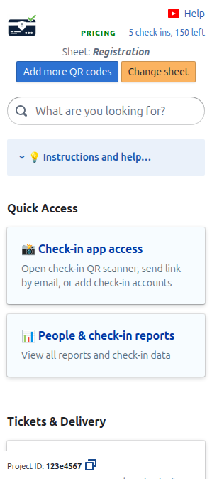 Screenshot of the unified Dashboard main menu in the add-on
