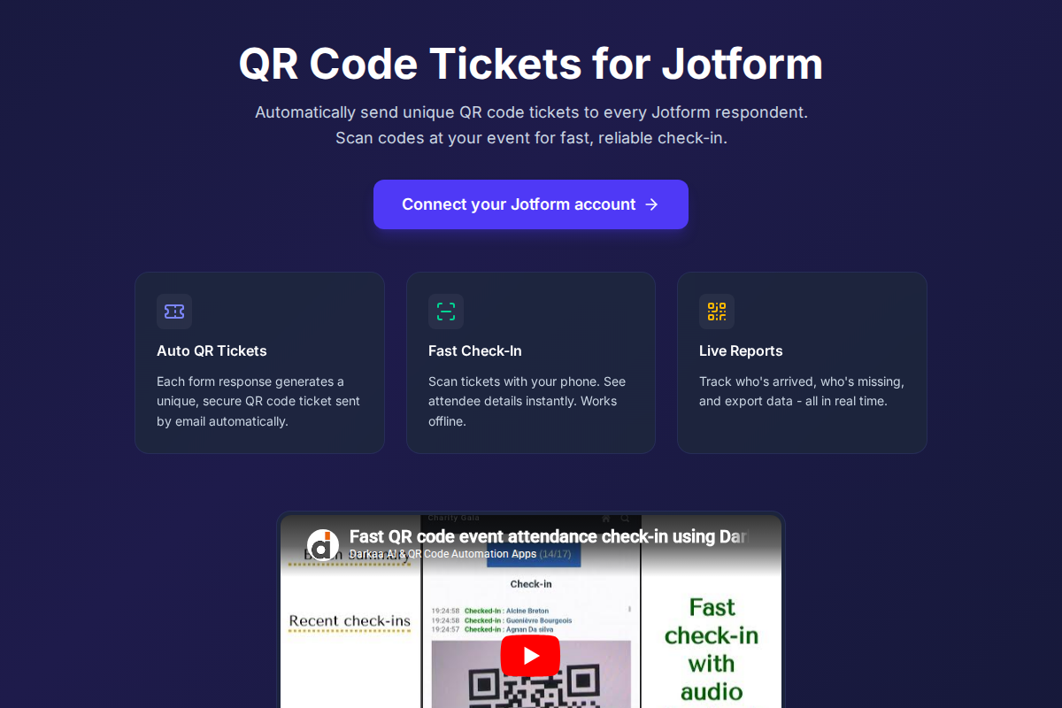 Jotform Add-on Homepage